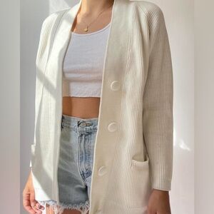 Cream Vintage Buttoned Cardigan